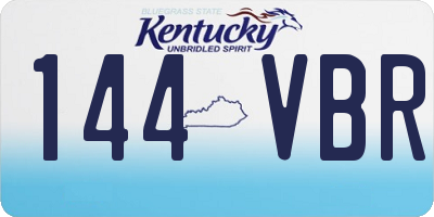 KY license plate 144VBR