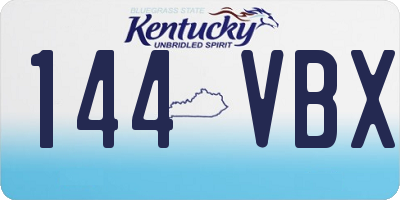 KY license plate 144VBX