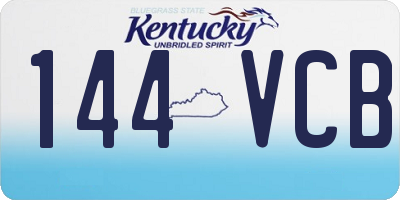 KY license plate 144VCB