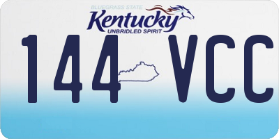 KY license plate 144VCC