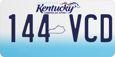 KY license plate 144VCD
