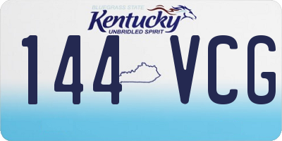 KY license plate 144VCG