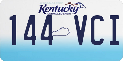 KY license plate 144VCI