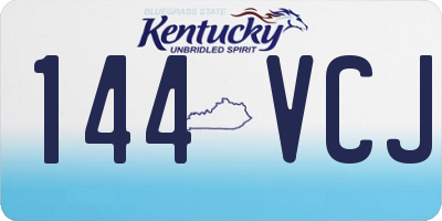 KY license plate 144VCJ