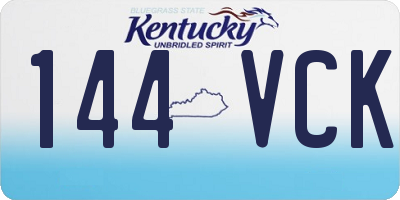 KY license plate 144VCK