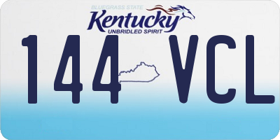 KY license plate 144VCL