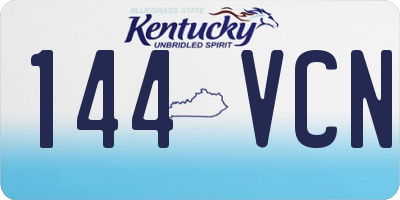 KY license plate 144VCN