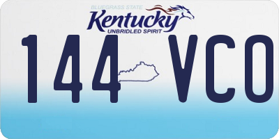 KY license plate 144VCO