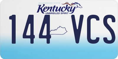 KY license plate 144VCS