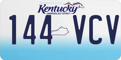 KY license plate 144VCV