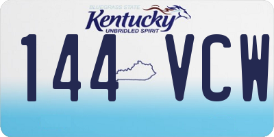 KY license plate 144VCW