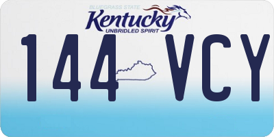 KY license plate 144VCY