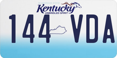 KY license plate 144VDA