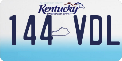 KY license plate 144VDL