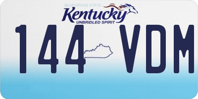 KY license plate 144VDM