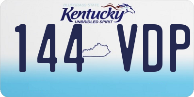 KY license plate 144VDP