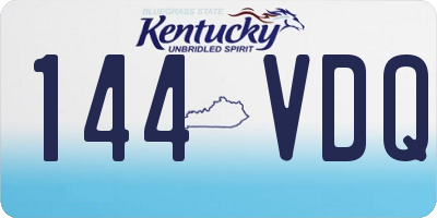 KY license plate 144VDQ