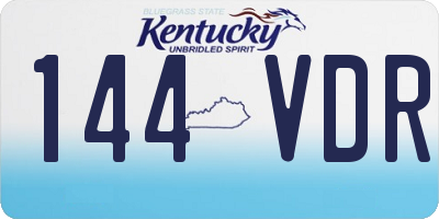 KY license plate 144VDR