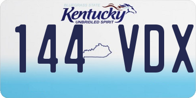 KY license plate 144VDX