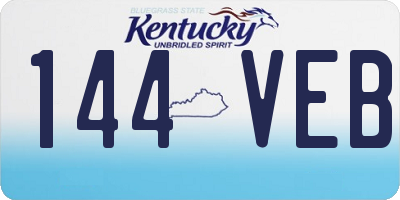 KY license plate 144VEB