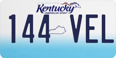 KY license plate 144VEL