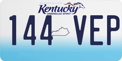 KY license plate 144VEP