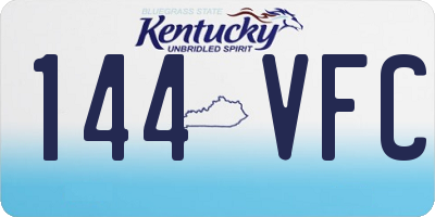 KY license plate 144VFC