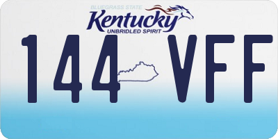 KY license plate 144VFF