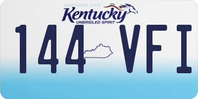 KY license plate 144VFI