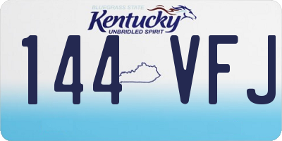 KY license plate 144VFJ
