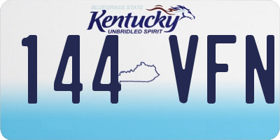 KY license plate 144VFN