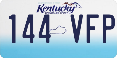 KY license plate 144VFP