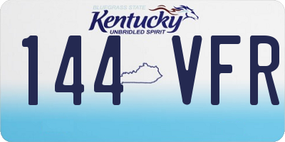 KY license plate 144VFR