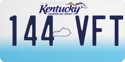 KY license plate 144VFT