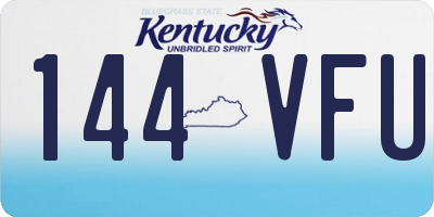 KY license plate 144VFU