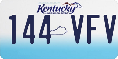 KY license plate 144VFV