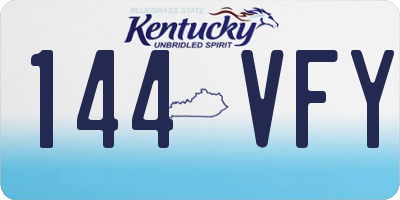 KY license plate 144VFY