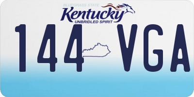 KY license plate 144VGA