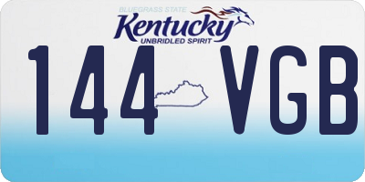KY license plate 144VGB