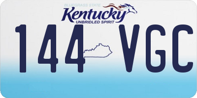 KY license plate 144VGC