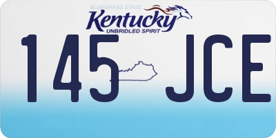 KY license plate 145JCE