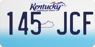 KY license plate 145JCF