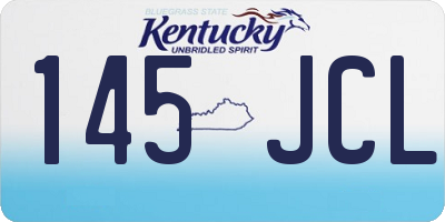 KY license plate 145JCL