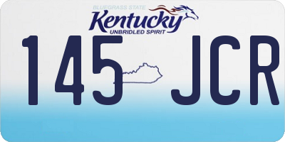 KY license plate 145JCR