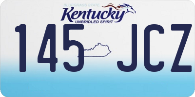 KY license plate 145JCZ