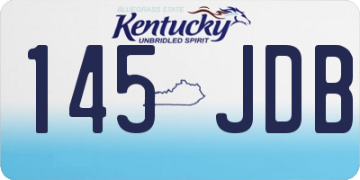 KY license plate 145JDB