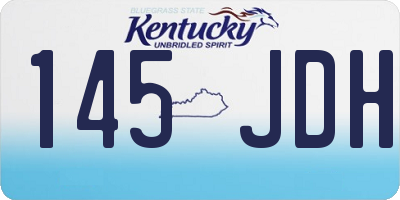 KY license plate 145JDH