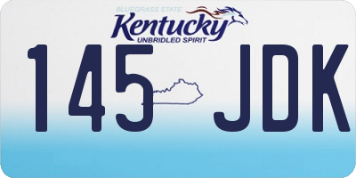 KY license plate 145JDK