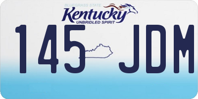 KY license plate 145JDM