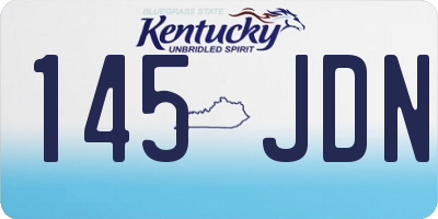 KY license plate 145JDN